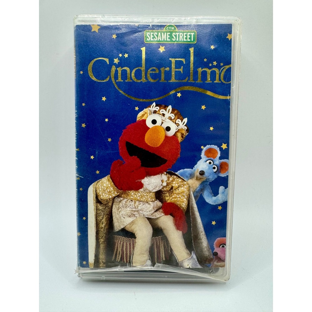 Elmo CinderElmo VHS Sesame Street Childrens Movie Fairy Tale 1999 Clamshell Case